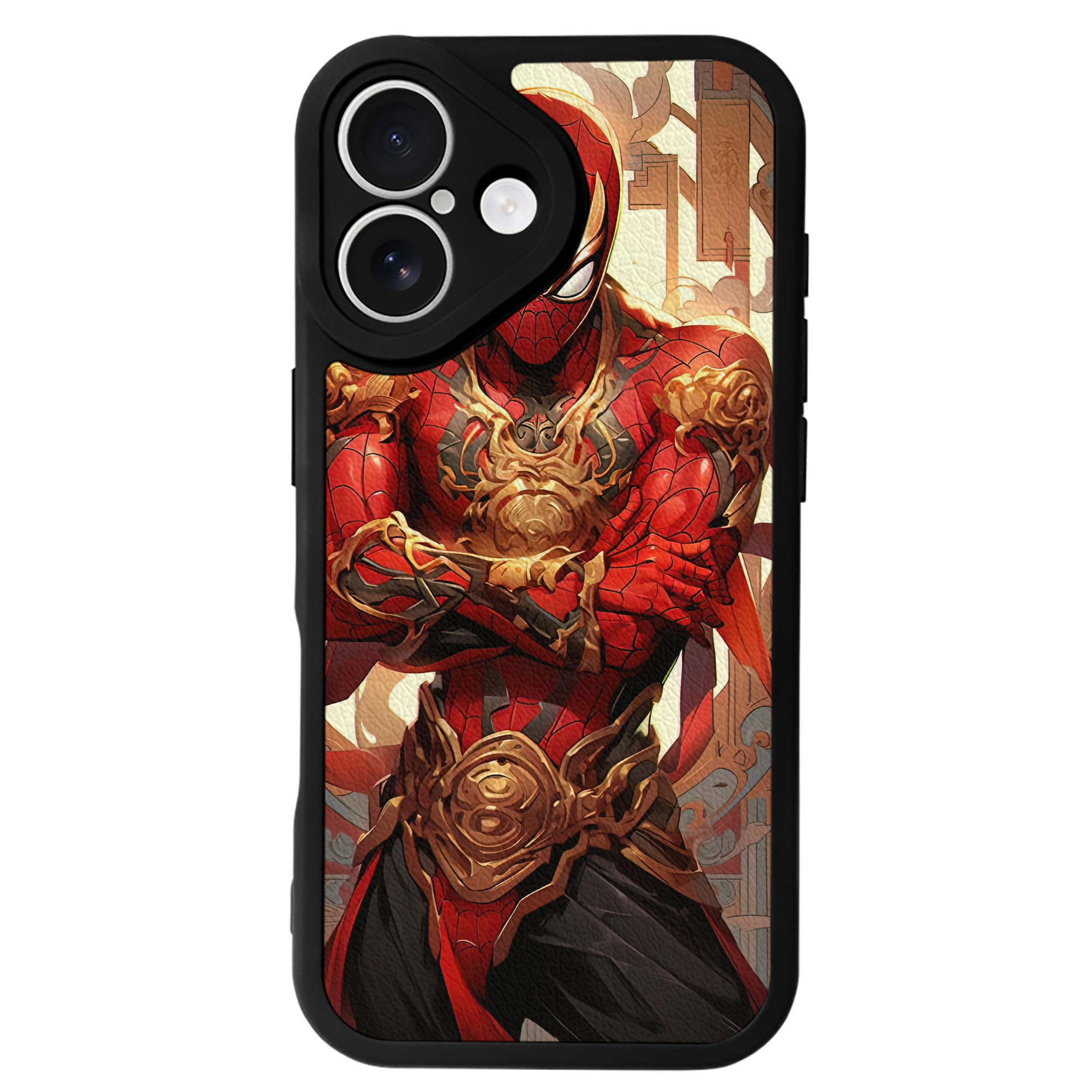 Spider Man スパイダーマン 【iPhone 16シリーズ対応】シリコンスマホケース（レザー調） 材質：シリコン